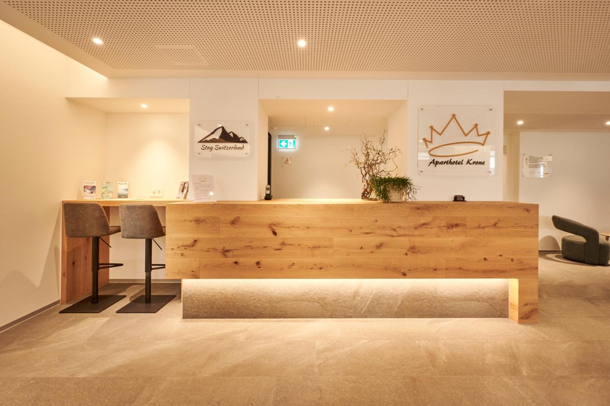Aparthotel Krone - Self Check-In Unterseen Zewnętrze zdjęcie
